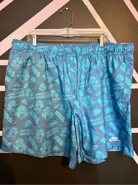 Nike Men’s Athletic Shorts Teal and Aqua Graphic Print